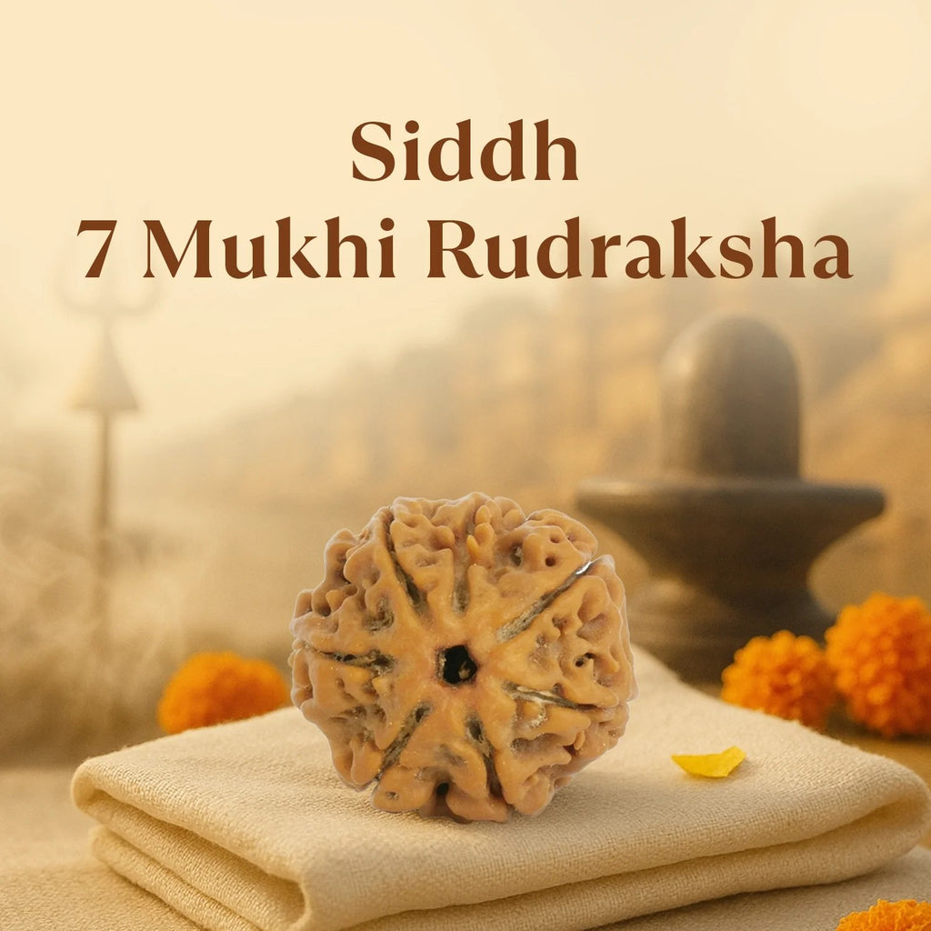 Kashi Siddh Nepal Origin 7 Mukhi Rudraksha - 17mm to 22mm